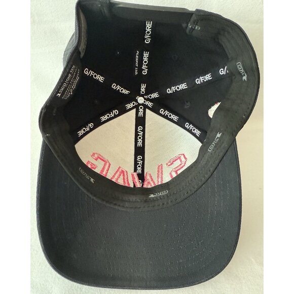 SWAG G/FORE FLEXFIT 110 Hat Cap Pink On Black Embroidered Snapback Adjustable - Picture 7 of 9